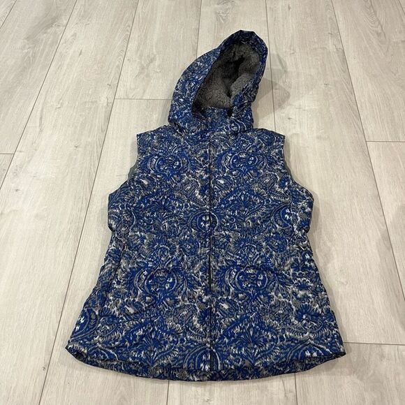 PATAGONIA Full Zip MultiColor Hooded Sleeveless Puffer Vest / Jacket size M - Picture 1 of 7